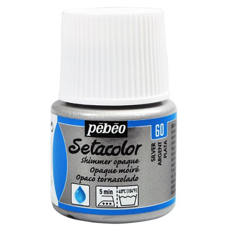 Farba do tkanin Pebeo Setacolor 45ml, Srebrna/60 Silver